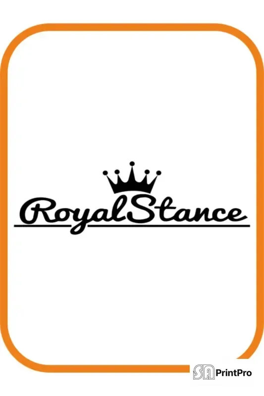 Royal Stance Oto Sticker 30x10 Cm Siyah