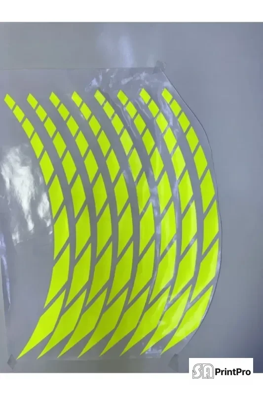 Jant Şeridi Kesik Neon - Motosiklet Reflektif Sticker - Motosiklet Reflektif Sticker SA Printpro
