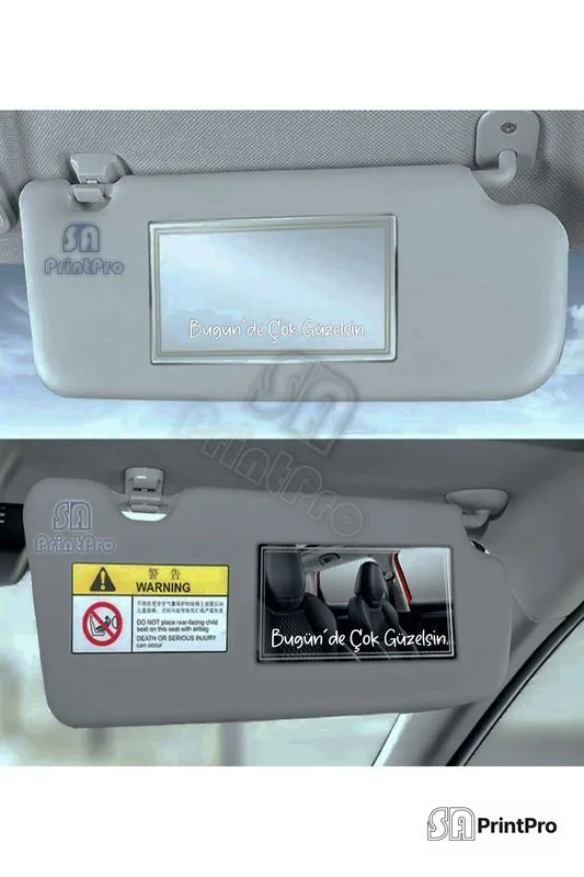 Araba Makyaj Ayna Etiket Sticker, Bugünde Çok Güzelsin