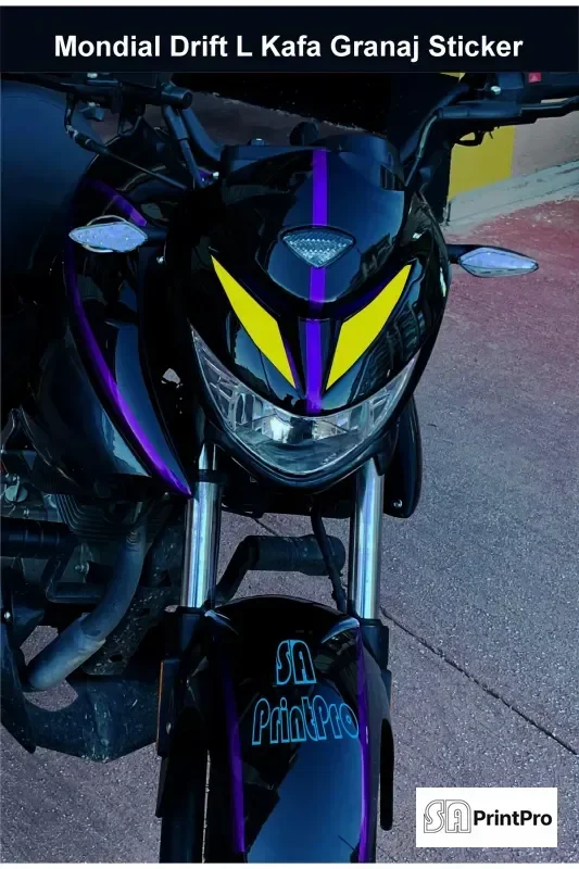 Mondial drift kafa granaj sticker yapıştırma etiket