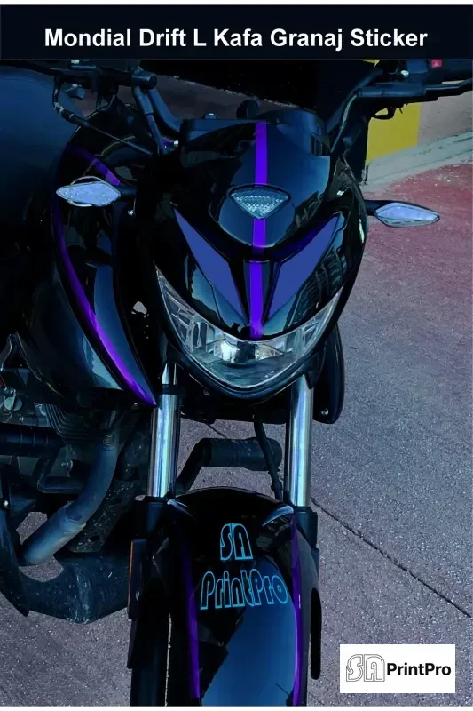 Mondial drift kafa granaj sticker yapıştırma etiket