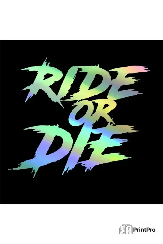 RİDE OR DİE STİCKER,ride or die sticker,motosiklet sticker,r25,mt25,pulsar koltuk altı sticker