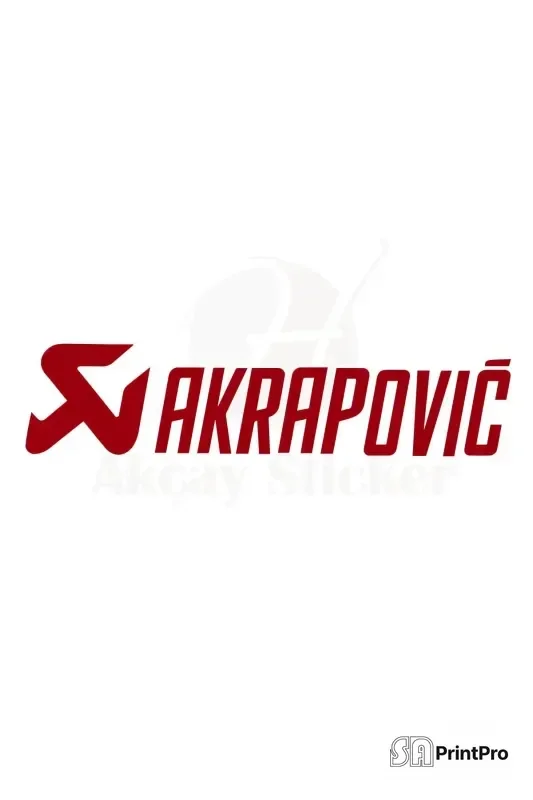 Akrapovic Motosiklet Reflektif Sticker Kırmızı 20x4 cm 2 Adet - Motosiklet Reflektif Sticker SA Printpro